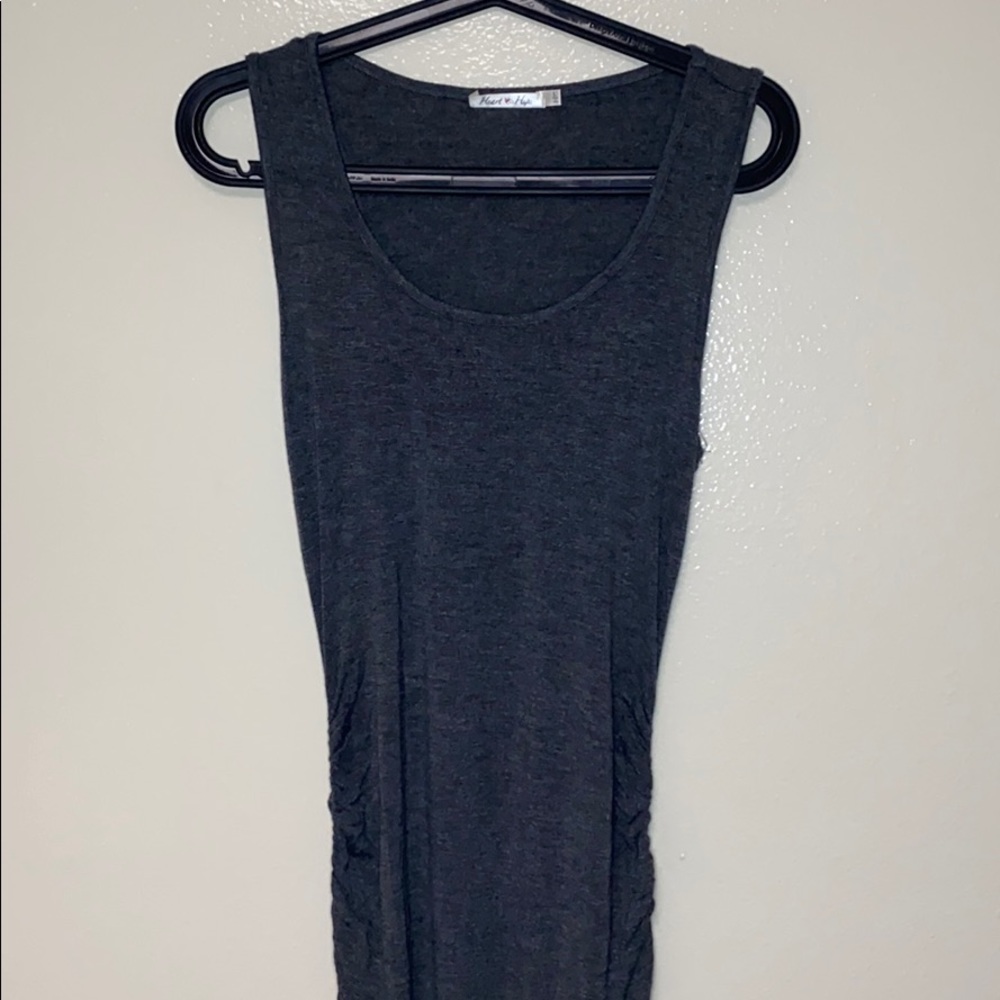 gray maxi dress L